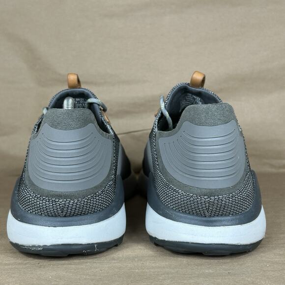 Olukai Nihoa Li Mens Size 12 Gray Knit Leather Trim Casual Lightweight Sneakers - Picture 3 of 11